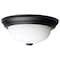 Nuvo 2-Light 11-Inch Flush Mount, Matte Black Finish Opal Glass 60/127 - alternate 4
